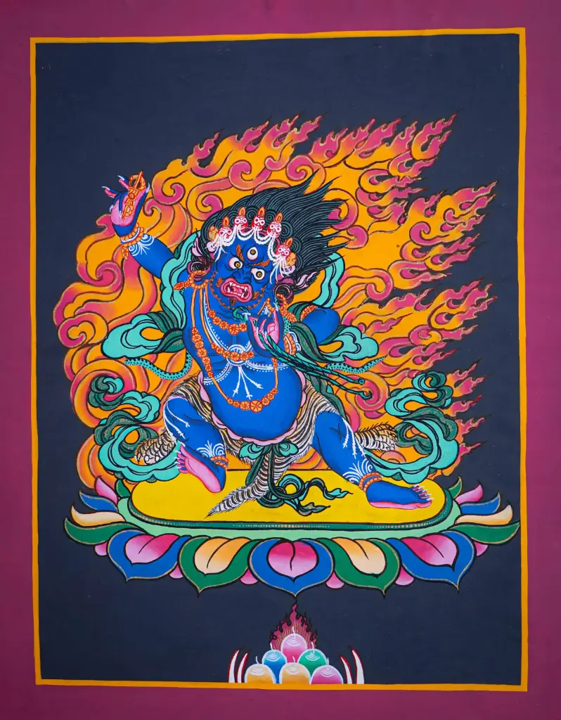 Vajrapani Thangka (The Bodhisattva of Power)