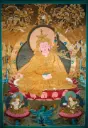 Guru Rinpoche with Mandarava & Yeshe Tsogyal Thangka  