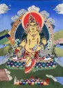 Yellow Jambhala Applique Thangka (God of Abundance)