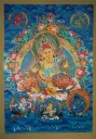 Yellow Jambhala Thangka: The Sacred Assembly of Wealth