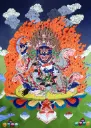 Bernakchen Mahakala Appliqué Thangka – Hand-Stitched Silk Art