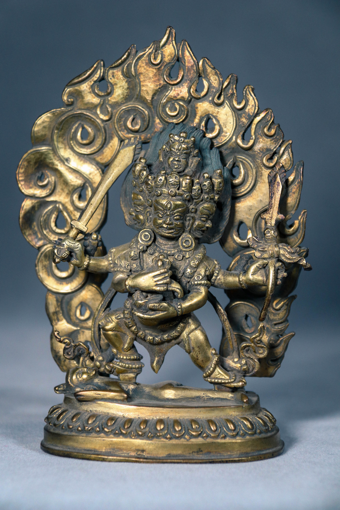 Four-Armed Mahakala Statue – The Fierce Guardian of Wisdom