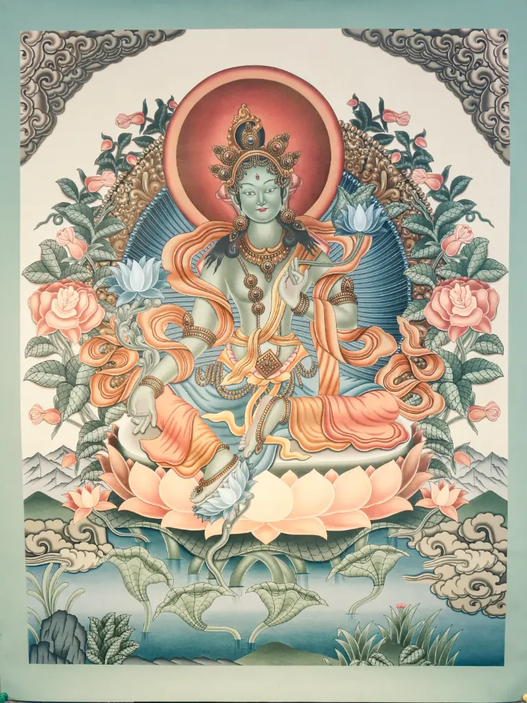 Green Tara Thangka – Your Garden of Peace