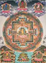 Manjushri Thangka – Palace Mandala with Five Buddhas