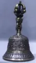 Mantra and Ashtamangala Bell with Five-spoked Vajra Head