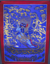 Vajrakilaya Thangka – Gold on Azure