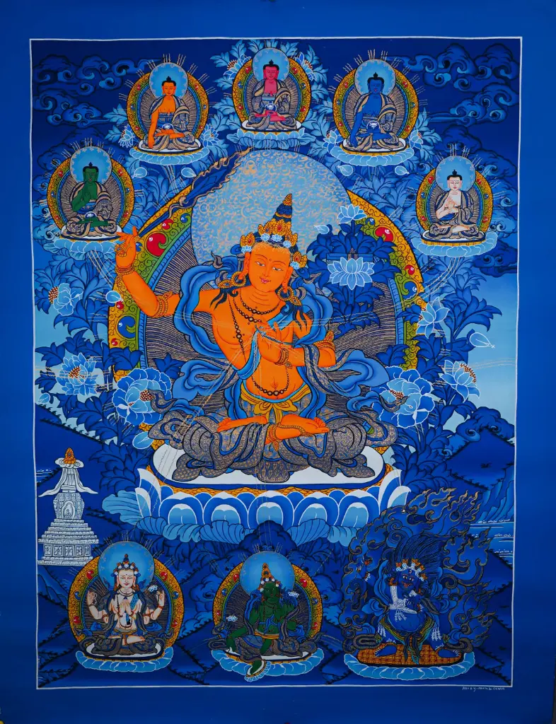 Manjushri Thangka (The Illumination of Wisdom) A Sanctuary for Clarity & Insight