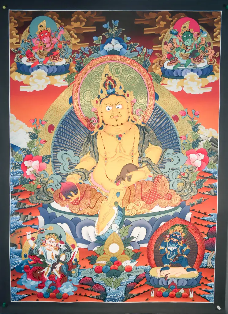 Five Jambhala Thangka – The Complete Pantheon of Wealth