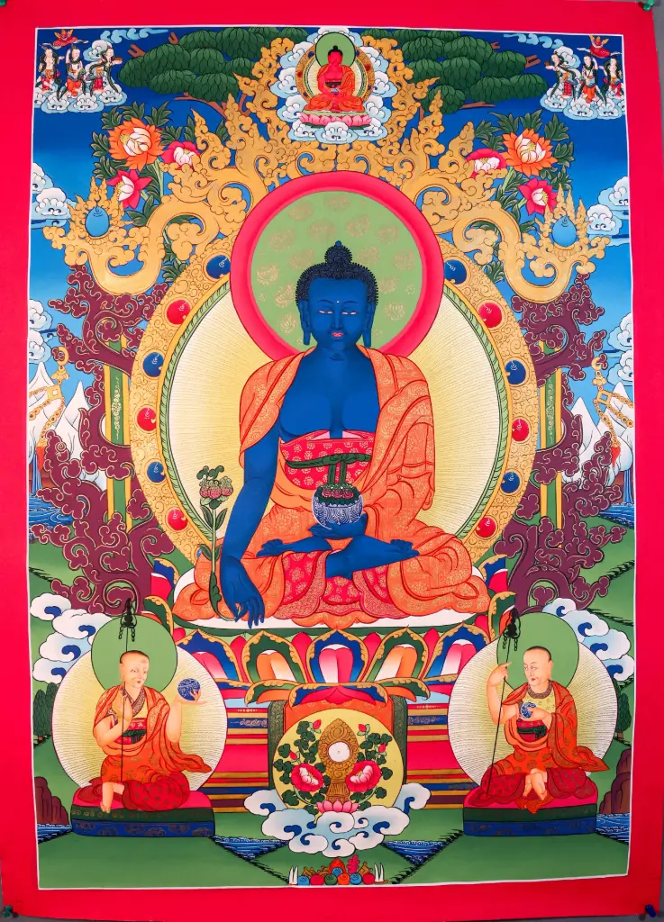 Medicine Buddha Thangka – The Supreme Healer – Sanctuary of Ultimate Wellness