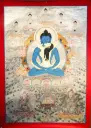 Samantabhadra Thangka – Exquisite Silver Menri – Primordial Union of Awareness