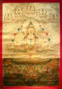 Chenrezig Thangka – 24K Gold Serthang – The Heart of Awakened Compassion