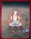 Vajrasattva Thangka – Karma Gadri Style – Pure Radiance of Cleansing
