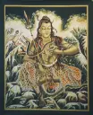 Shiva Thangka – Dark Kailash Landscape – Lord of Supreme Stillness