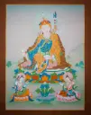 Guru Padmasambhava with Mandarava & Yeshe Tsogyal Thangka – The Lotus Trinity