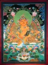 Yellow Jambhala Thangka – Night Landscape