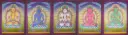 Five Dhyani Buddhas Thangka Set | The 5 Wisdom Tathagatas | Hand-Painted Art